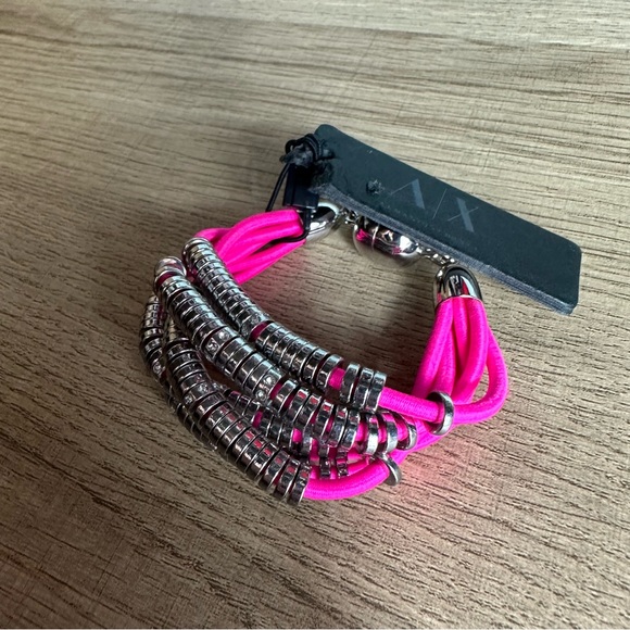 A/X Armani Exchange Pink Multistrand Beacelet NWT!! - Picture 2 of 10